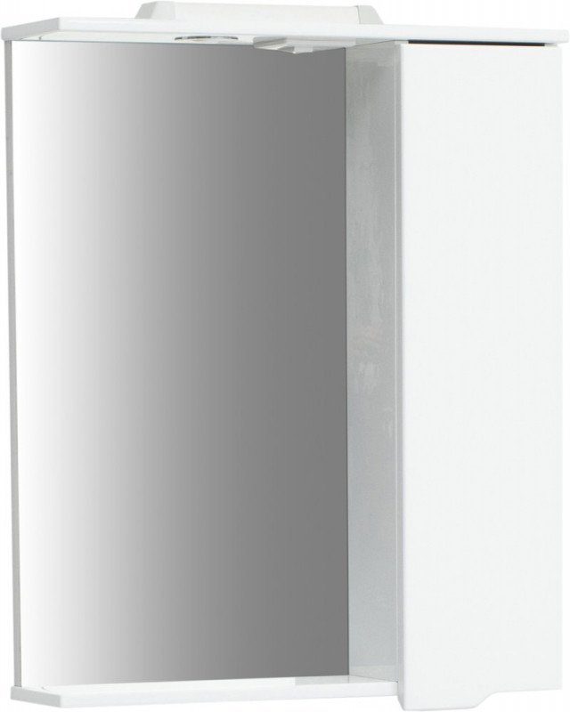 Зеркальный шкаф Bianco 60 П,с подсветкой, 1/дв, белый