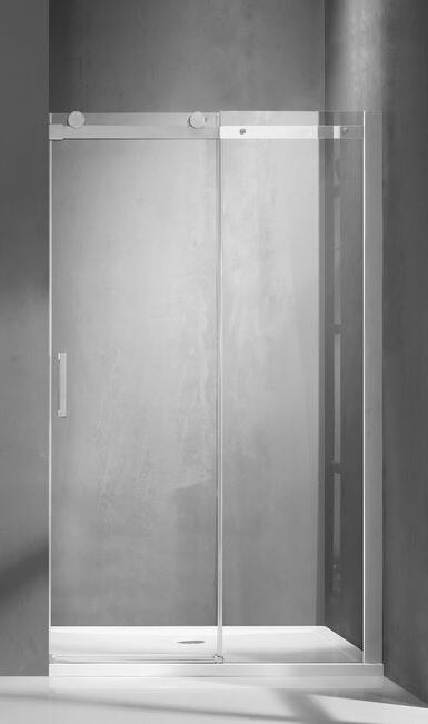 Душевое ограждение SANTREK AQUA Evo-DF-1200-C-Chrome 1200*1950 Прям, стекло Прозр. 8мм, проф Хром