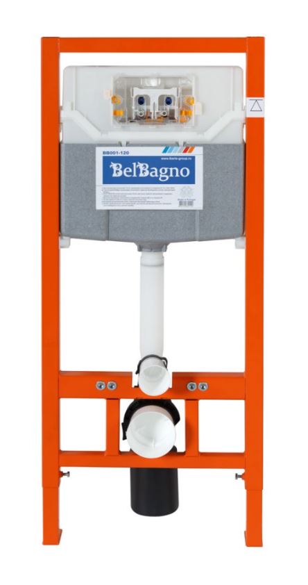 Инсталляция BelBagno 120 д/подв унитаза, 1150х500х120 мм,со смыв бачком скр монт,фронт упр,BB001-120