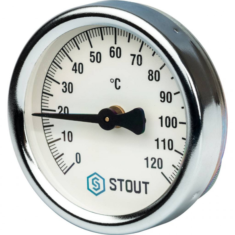 Термометр биметаллический накладной Корпус Dn 63 мм STOUT