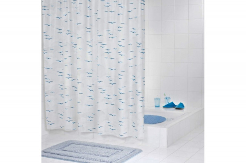 Штора для ванных комнат Sylt синий/голубой 180*200