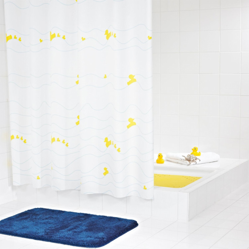 Штора для ванных комнат Duck желтый 180*200