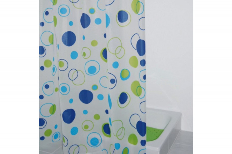 Штора для ванных комнат Kreise синий/голубой 180Х200, Aqm