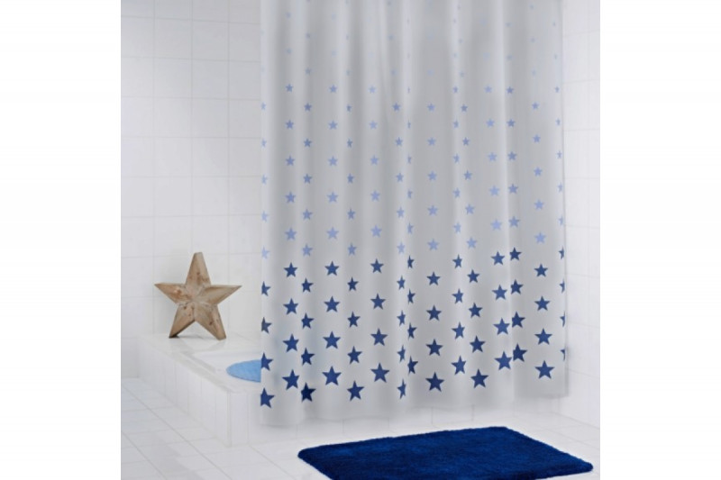 Штора для ванных комнат Stella синий 180Х200
