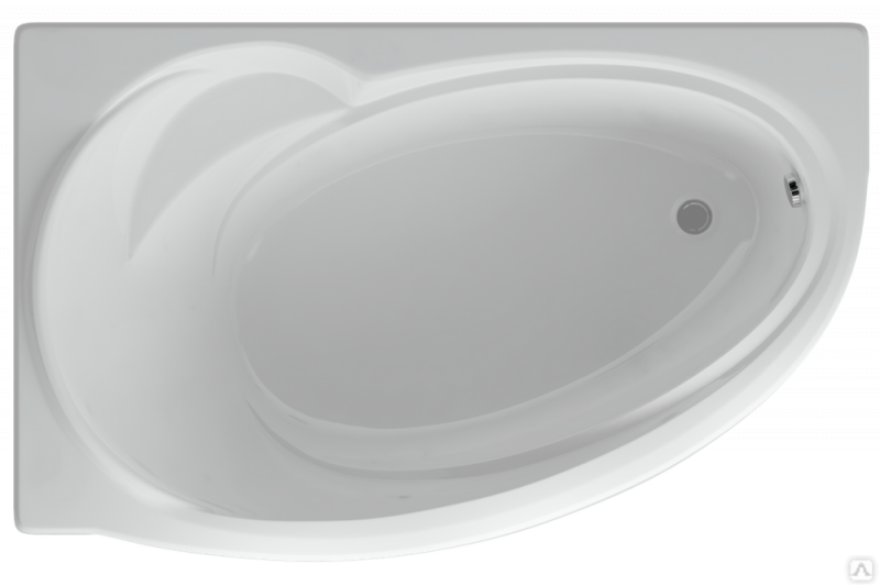 Акриловая ванна Акватек Бетта 150х95 L BET150-0000067, с фронтальным экраном, без каркаса