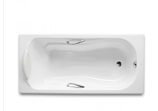Ванна чугунная 170х80, HAITI ROCAпротивоскользящее покрытие, отв. для ручек (10 шт)