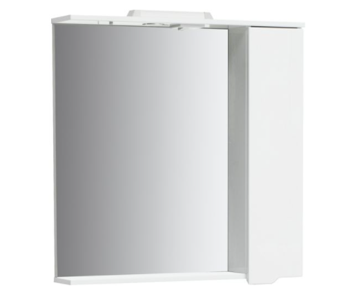Зеркальный шкаф Bianco 80 П,с подсветкой, 1/дв, белый