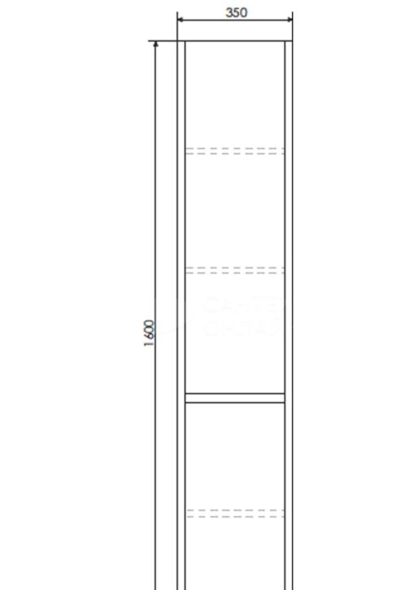 Пенал COMFORTY шкаф-колонна Тромсе-35 дуб сонома