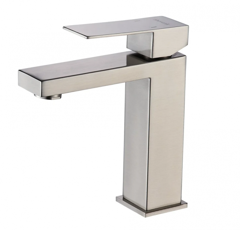 Cмеситель для раковины, нержавейка, сатин S7001L "SHEVANIK"