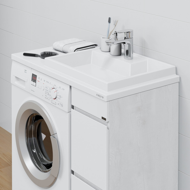 Тумба под умывальник над стиральной машиной напольная Марс 29 2 ящ. (ум.Юпитер 900*500лит.мр)НП