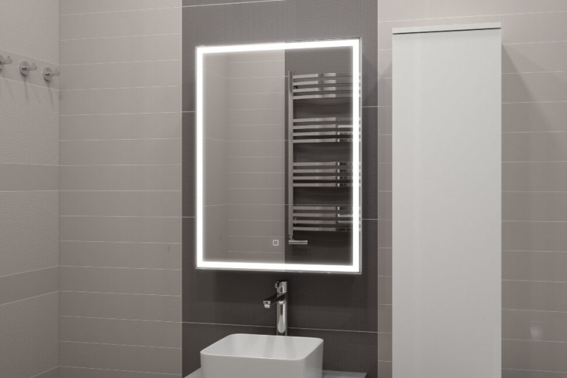Зеркало-шкаф "Allure LED" 600х800 левый с розеткой МВК004