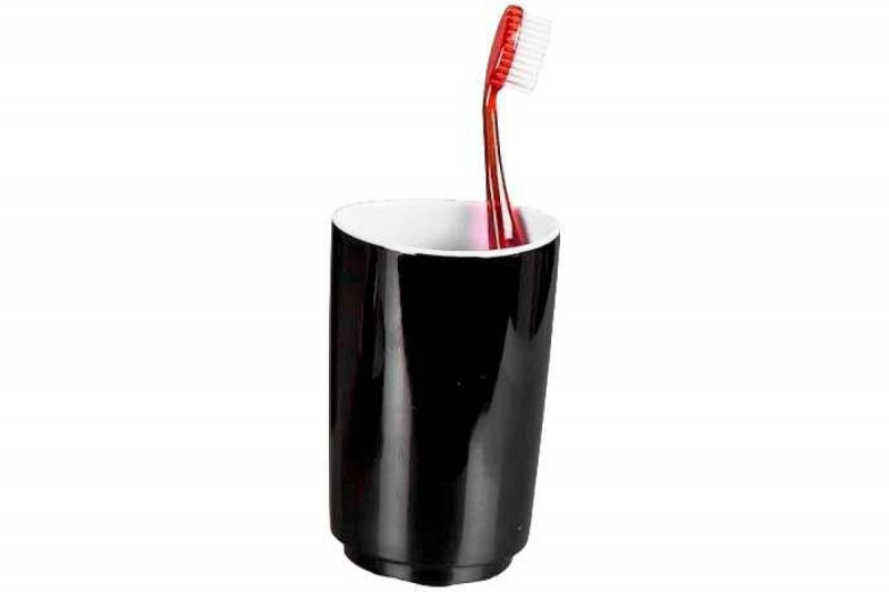 ZEN MELAMINE стакан для зубной пасты, белый-чёрный (10216150/060614/0014536, Турция)