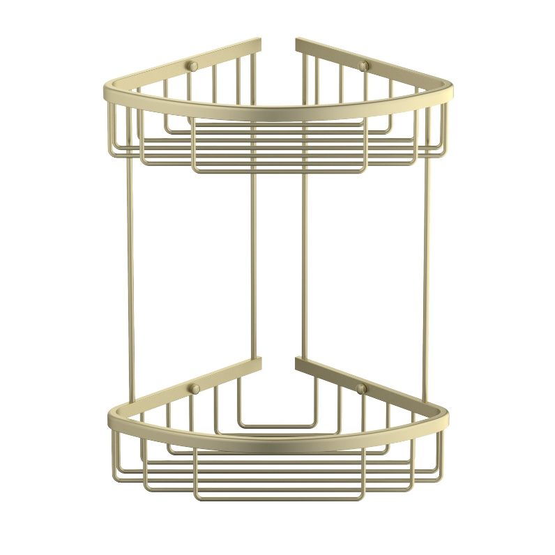 Полка угловая 2х ярусная TIMO Saona 13082/17 brushed gold