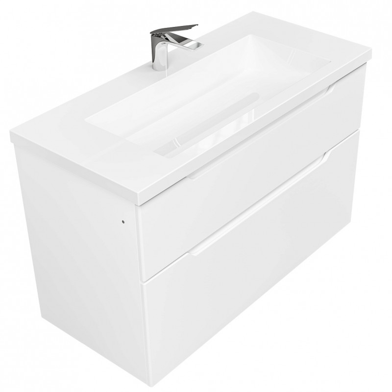 Тумба Puro 100 подвесная Белый