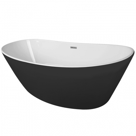 Ванна акриловая 1800x820x600 EASTON белая с черн внеш стенк,свободностоящая, с сифоном и рамой