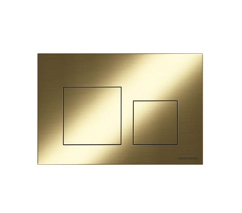 Кнопка смыва Balance, клавиши Square, брашированное золото CN12-002BG Ceramica Nova