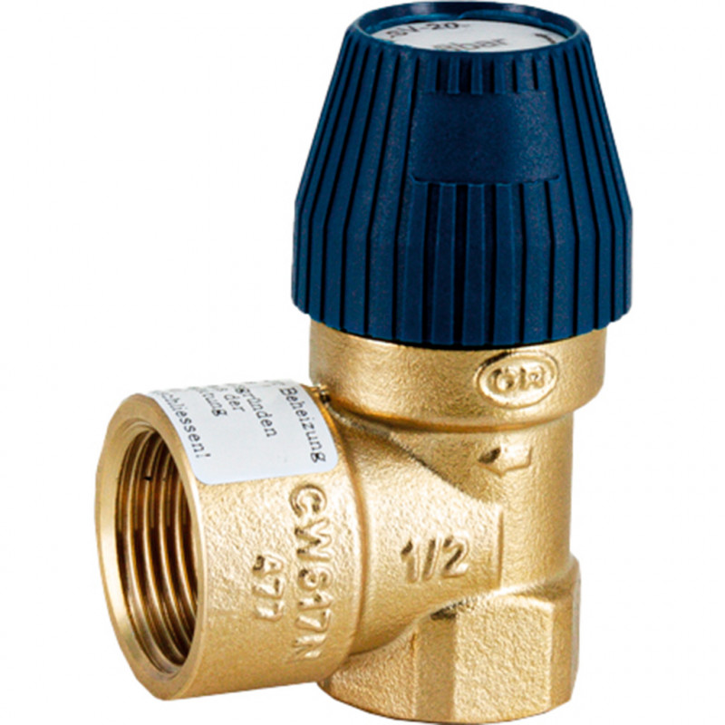 Предохранительный клапан для систем водоснабжения 8 бар 1/2"х3/4" (477.182) STOUT
