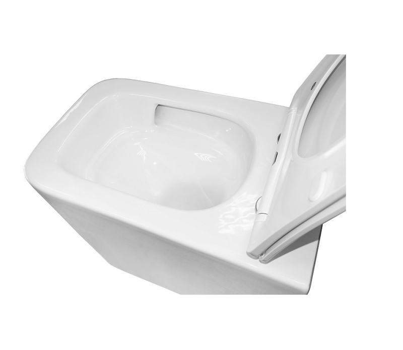 Унитаз подвесной безободковый торнадо Azario Boca AZ-2002-UQ3 (тонкое сиденье)