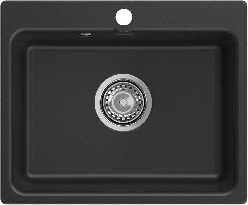 Мойки GRANFEST SMART SM520 (мрамор) 1-чаша 520х430мм ЧЕРНЫЙ (без сифона)
