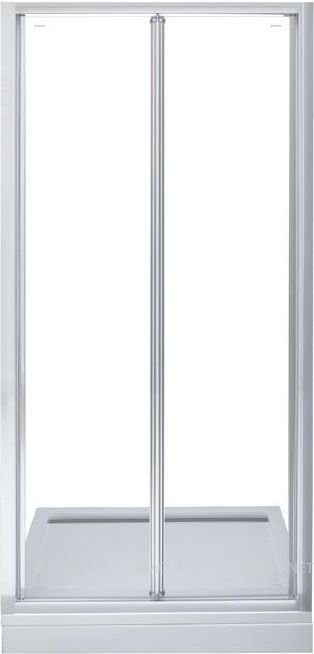 NAA6422 Складная дверь Alfa (800х2000) стекло прозрачное хром (210018)