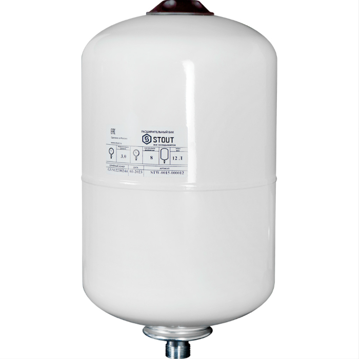 Расширительный бак, для ГВС 8 л. вертикальный (цвет белый)