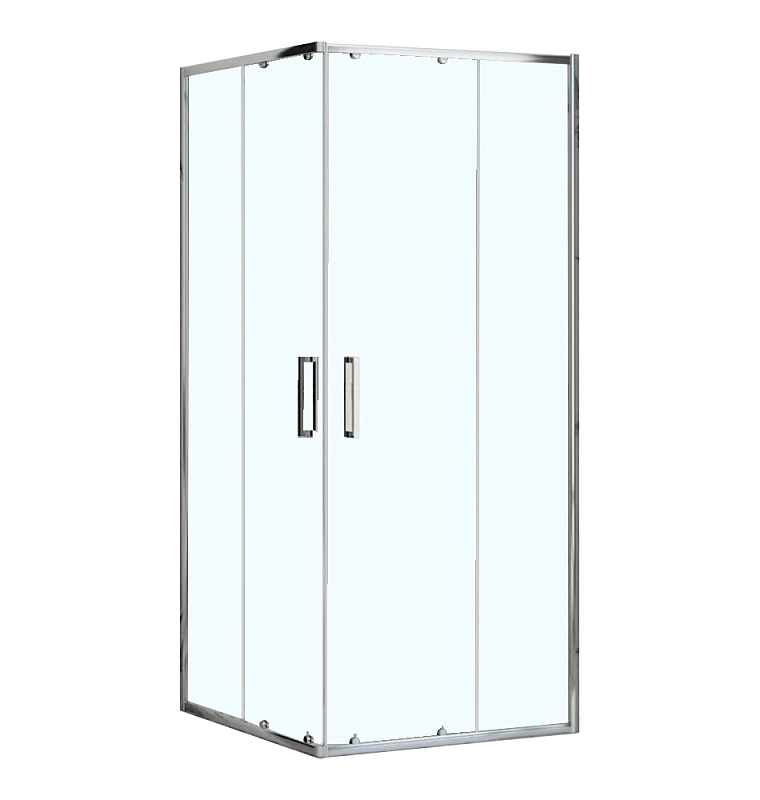 Душевое ограждение CS-21809 90x90x190cm прозрачное закаленное стекло 5 мм, профиль серебро, без подд