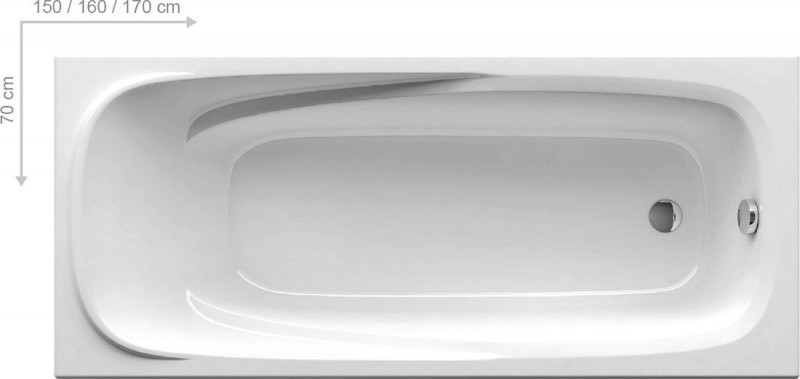 Акриловая ванна Ravak Vanda II 170x70 белая