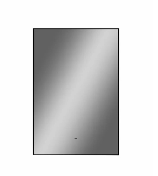 Зеркало "Amer Led" 600х1000 с фоновой подсветкой, бесконтактным сенсором, черной окантовкой