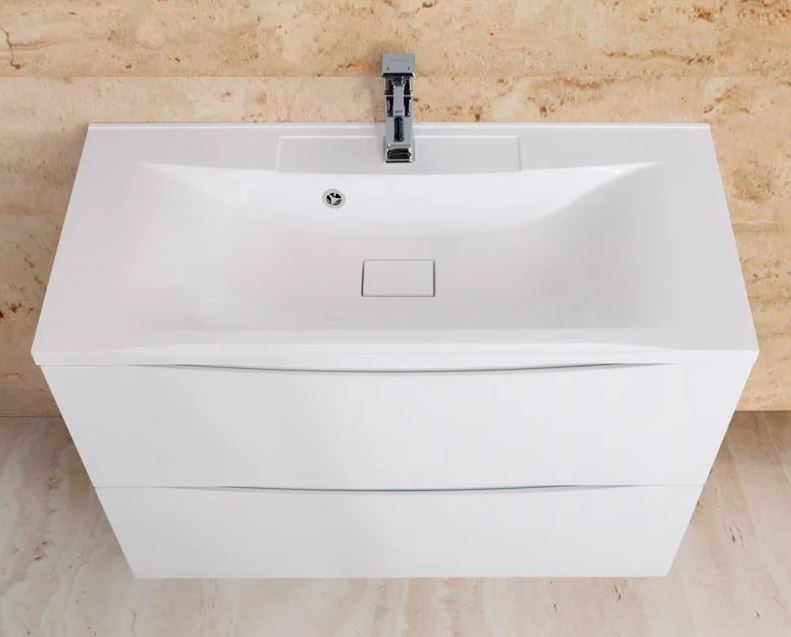 Тумба с раковиной belbagno marino 75 bianco lucido