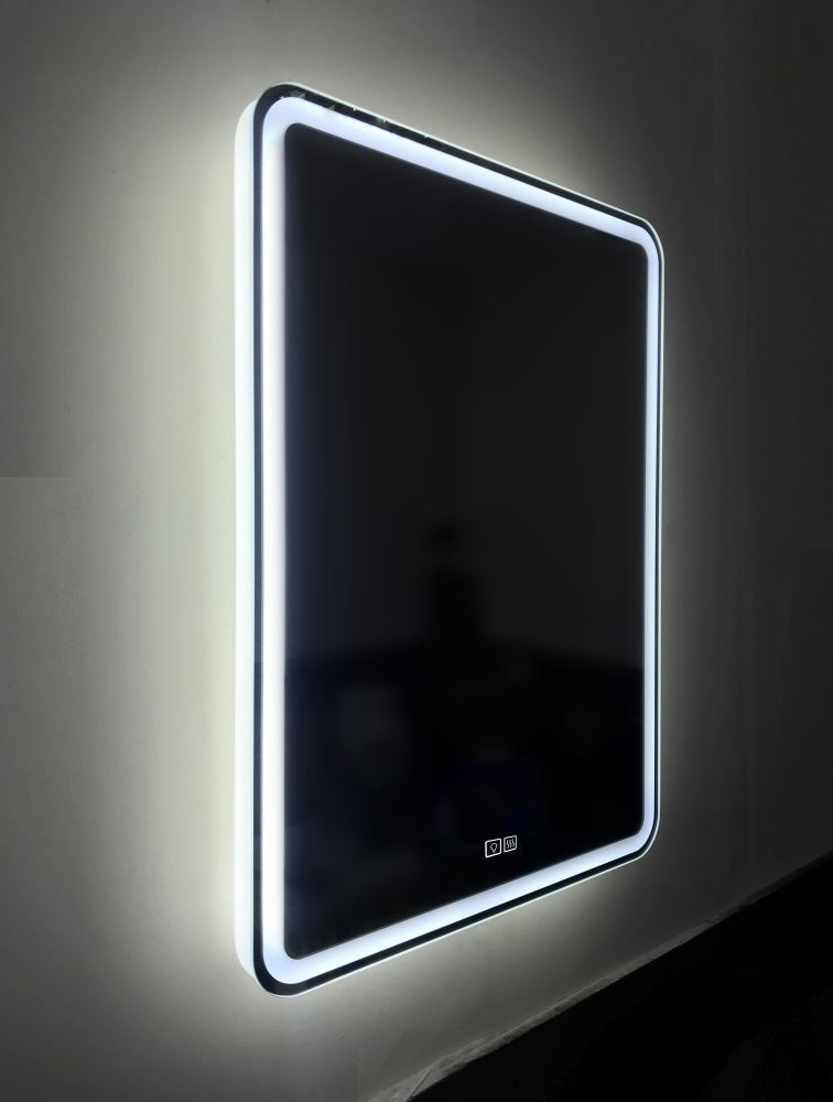 Зеркало с встроенным светильником, сенсорным выключателем и подогревом SPC-MAR-600-800-LED-TCH-WARM,