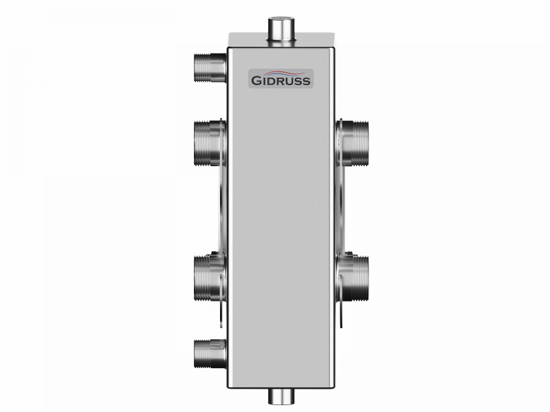 Гидравлический разделитель GRSS-100-32, 100 кВт, G1 1/4, нерж.сталь, Gidruss 12 0010005