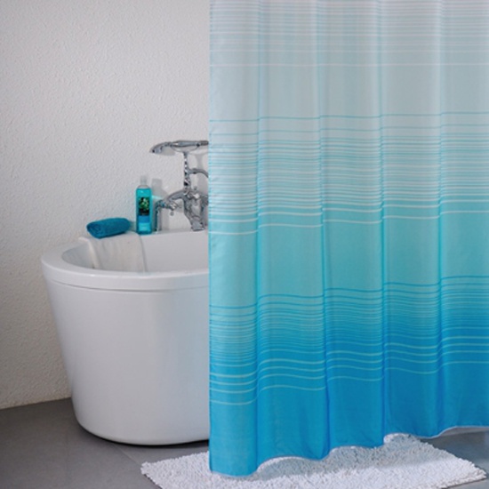 Штора для ванной комнаты, 200*200 см, полиэстер, Blue Horizon, IDDIS